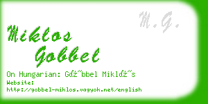 miklos gobbel business card
